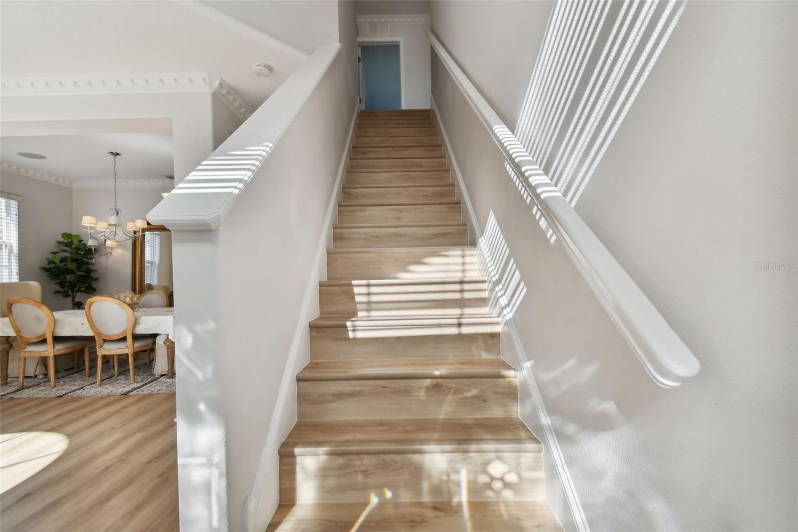 Stairway to 2nd floor which encompasses 5 bedrooms