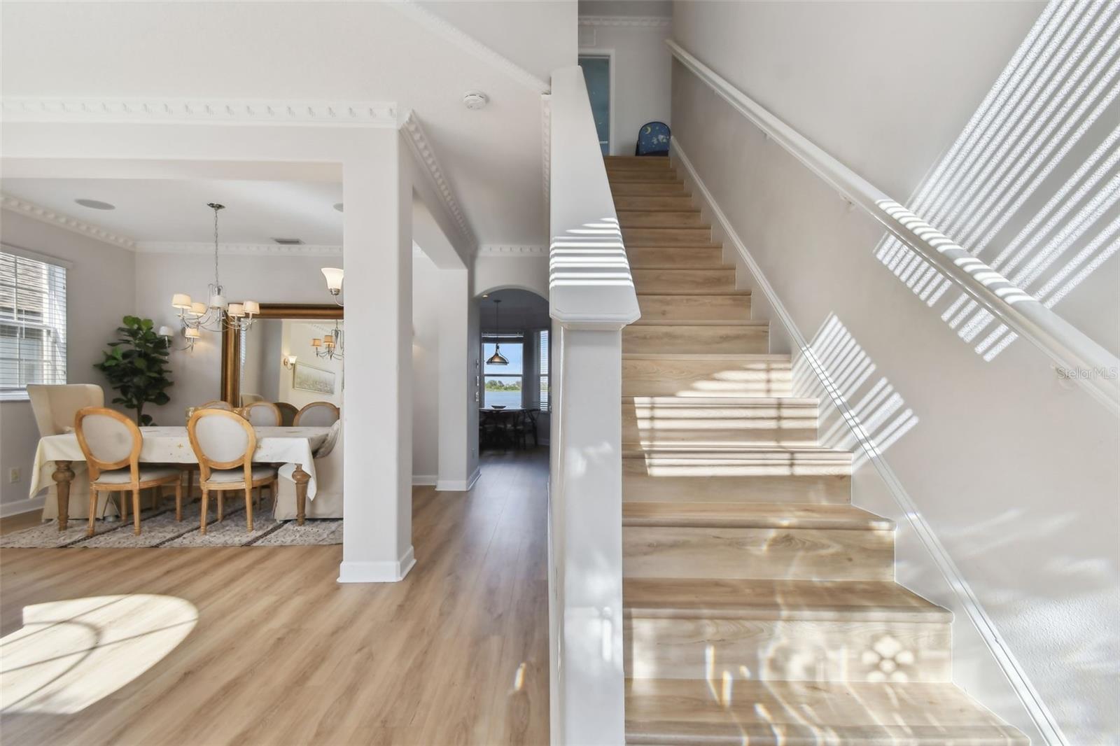 Foyer leads to formal living room / dining room