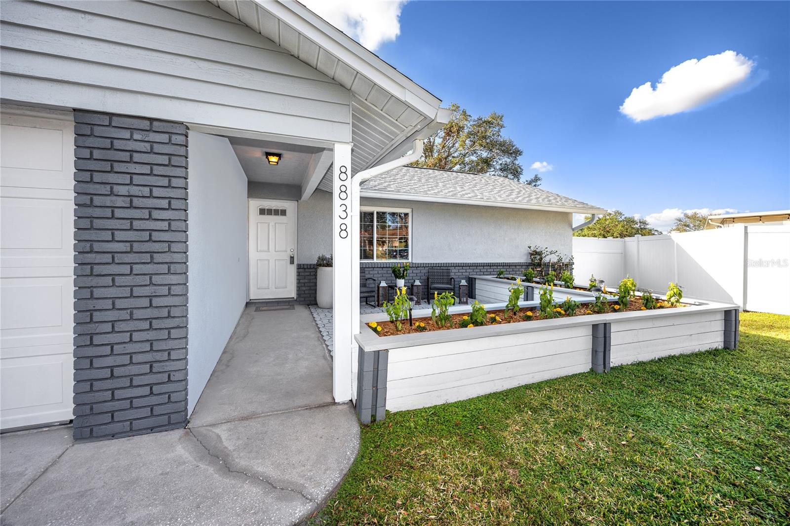 Inviting front porch and sitting area.