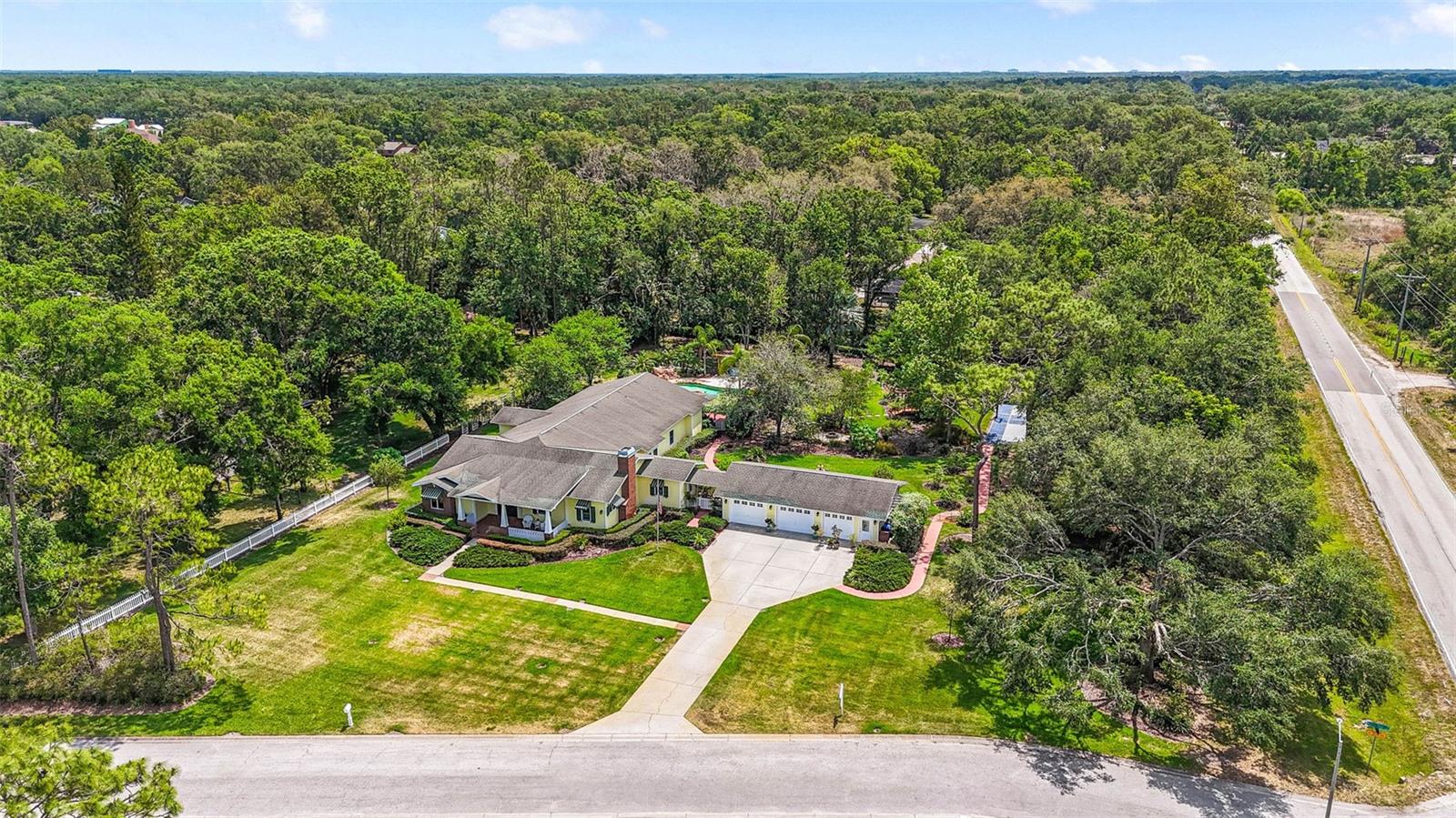 Aerial view of home