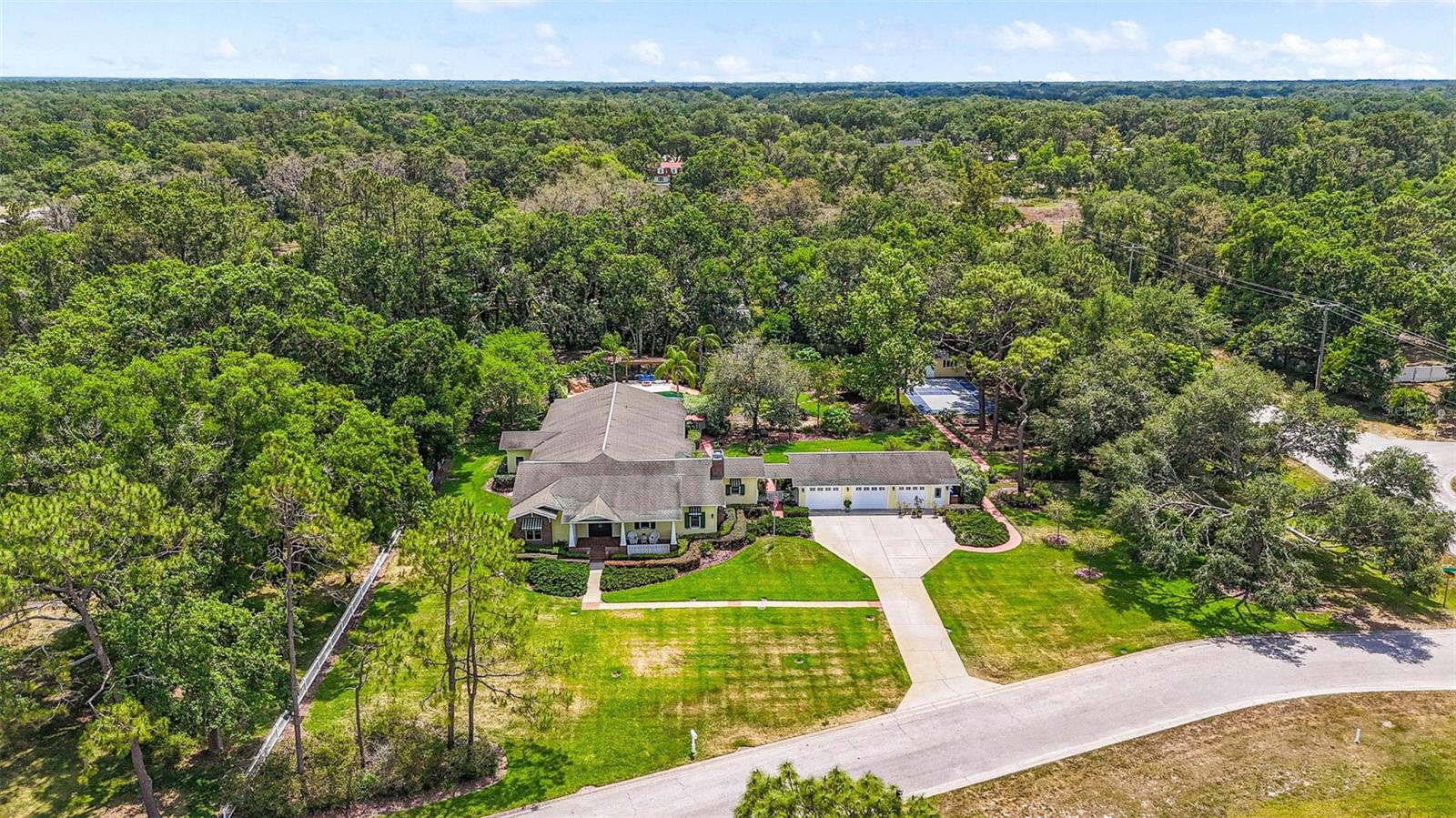 Aerial view of home
