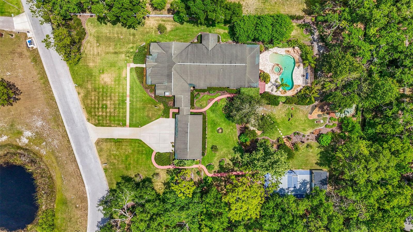 Aerial view of home