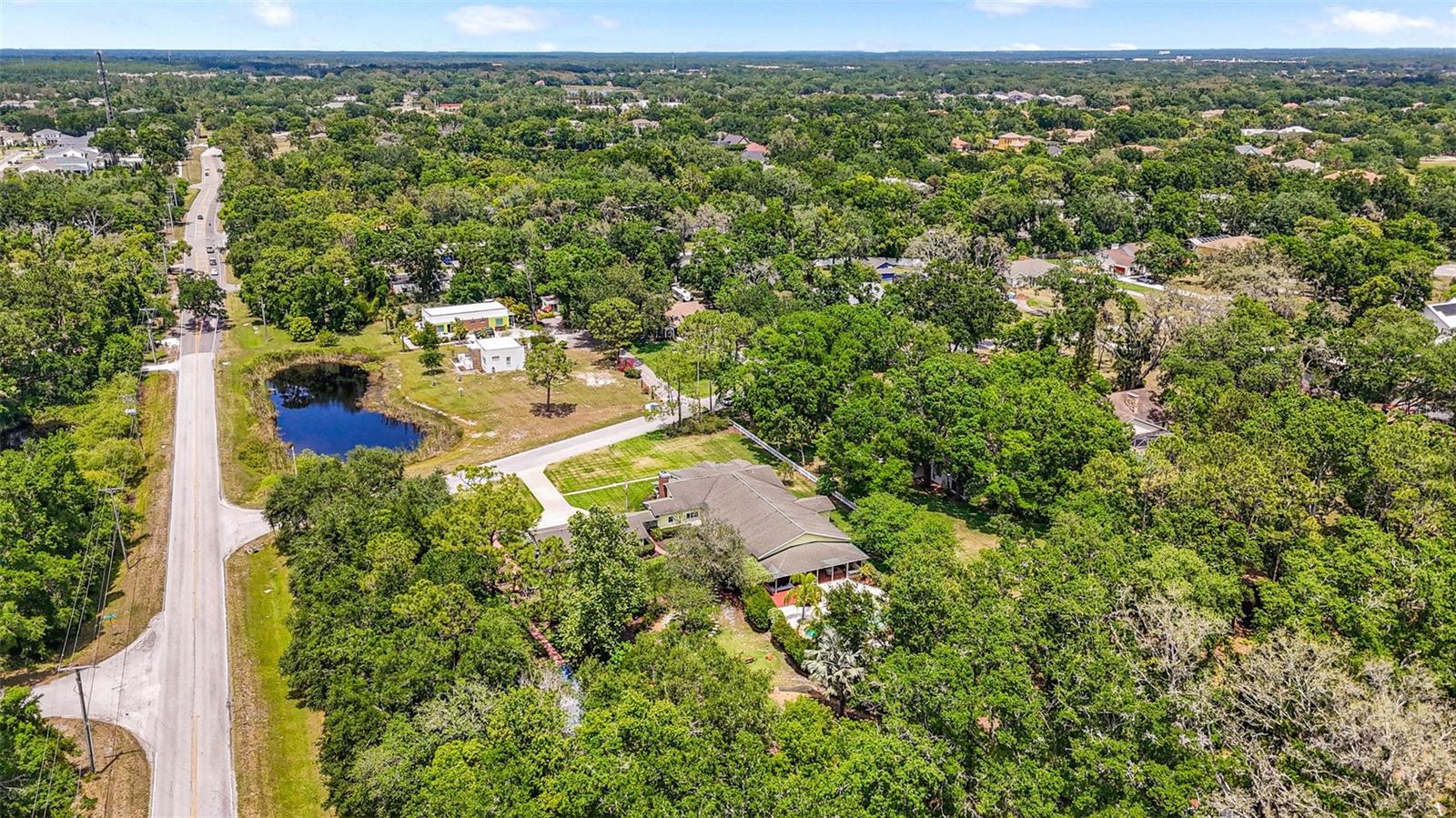 Aerial view of home