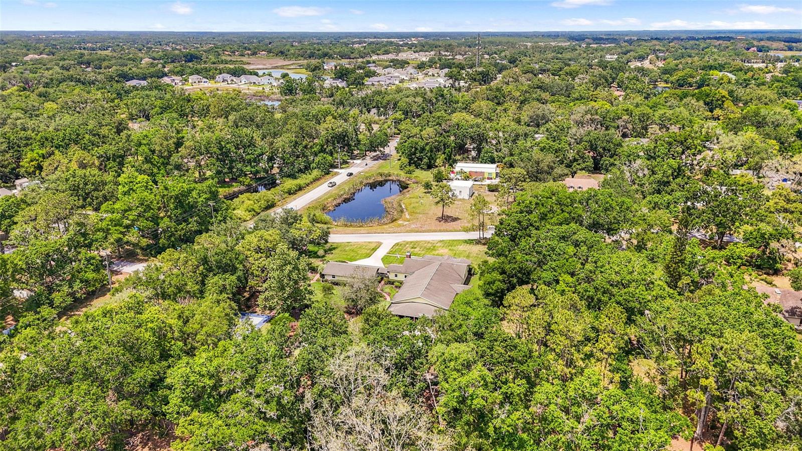 Aerial view of home