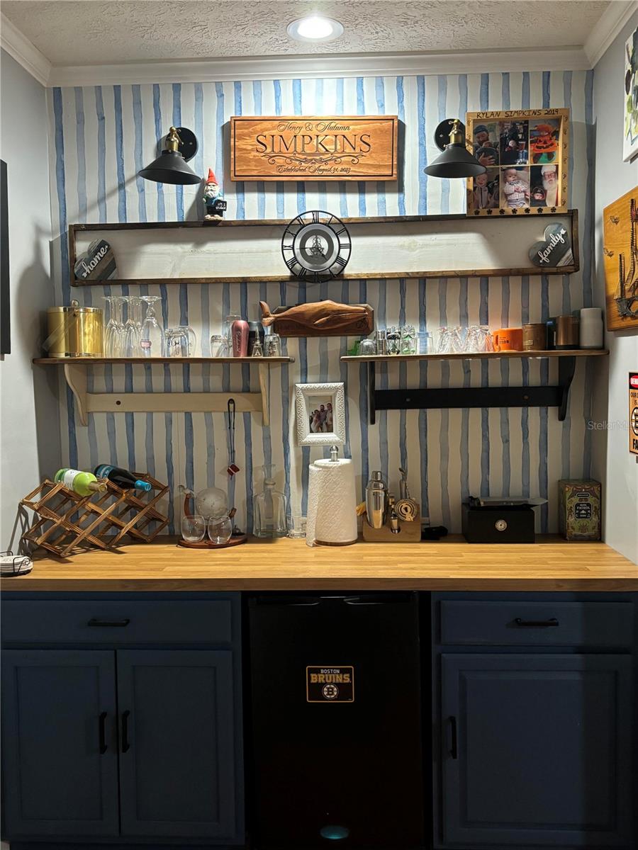 Bar in living room