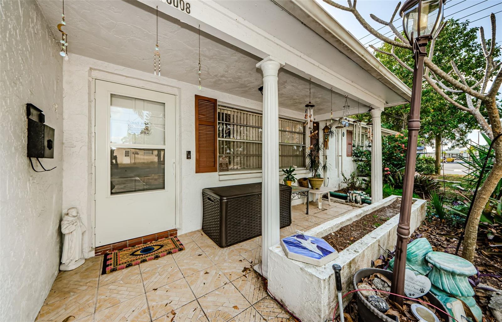 Entrance with covered porch