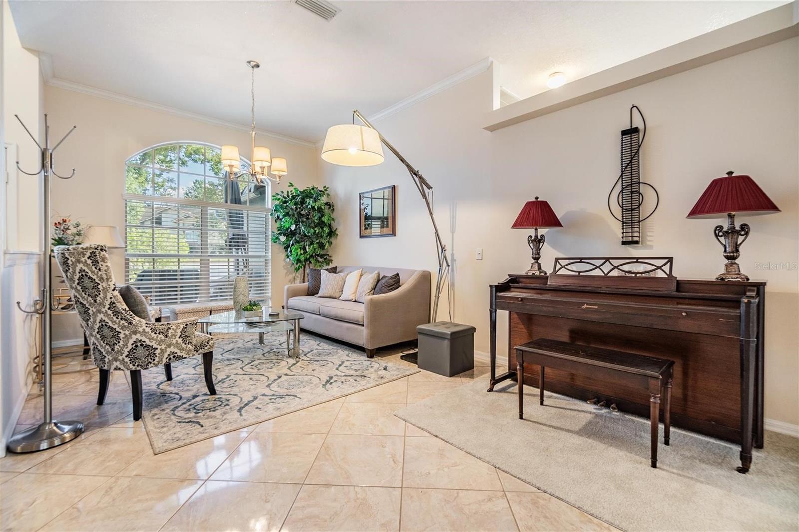 Dining room used as a seating area