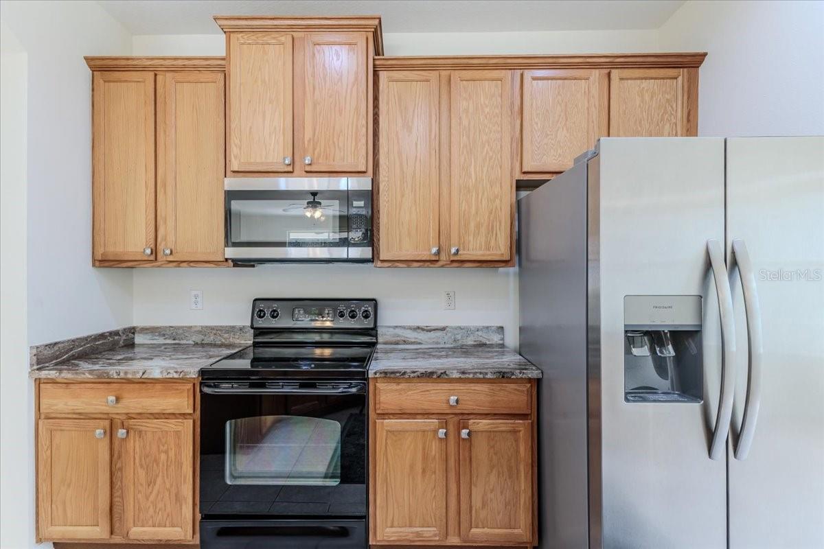 Kitchen with Wood Cabinets