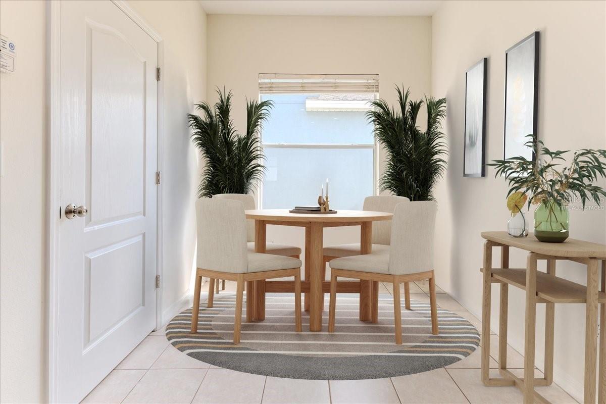 Virtually Staged Breakfast Nook