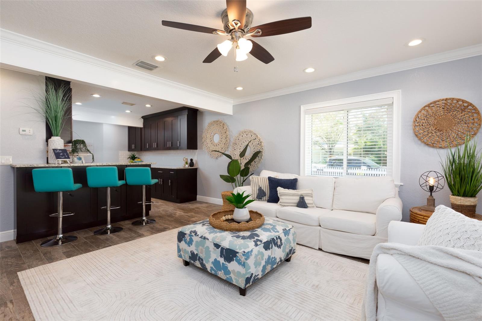 Living Room, Breakfast Bar, Kitchen