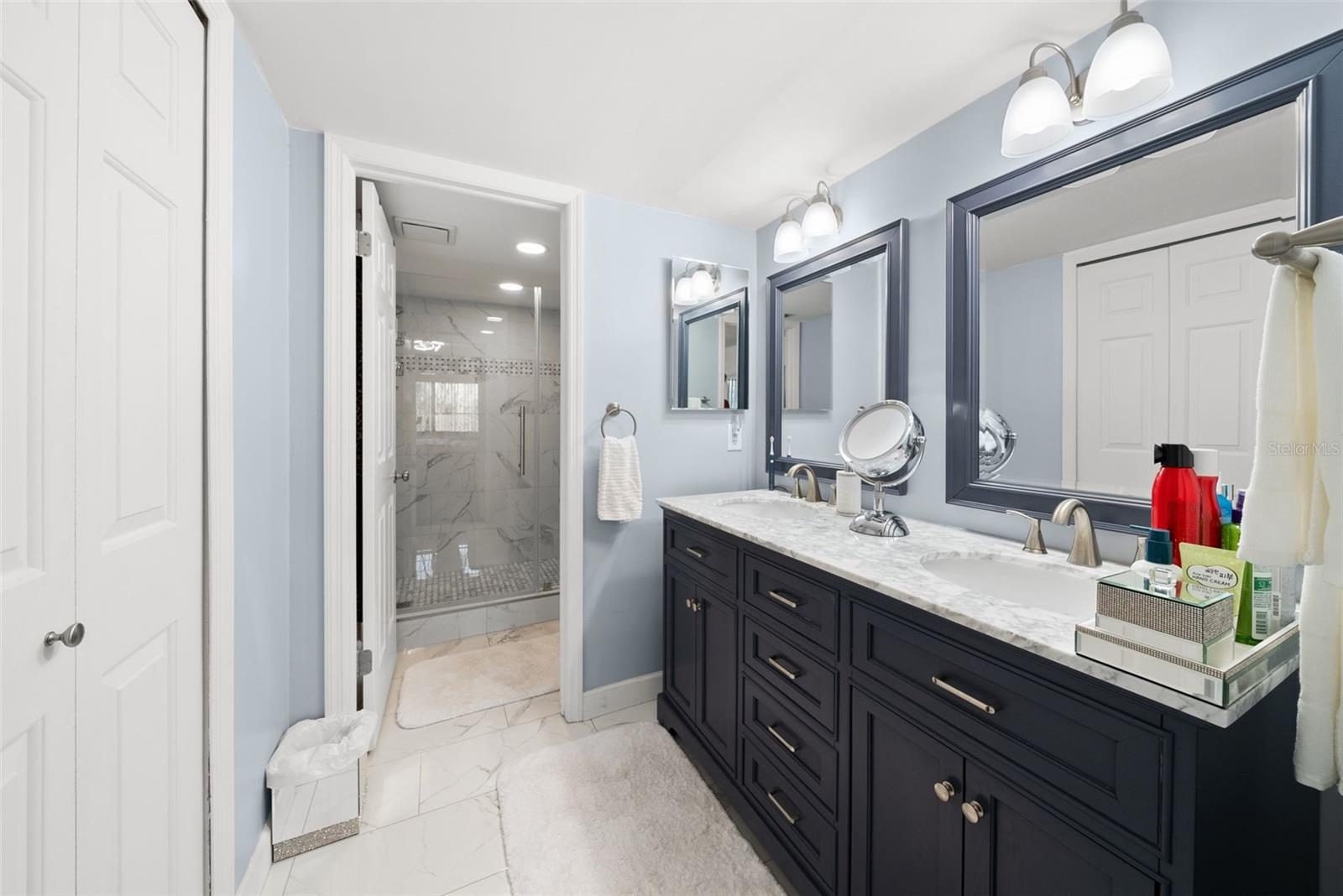 Primary ensuite bathroom, with walk-in closet