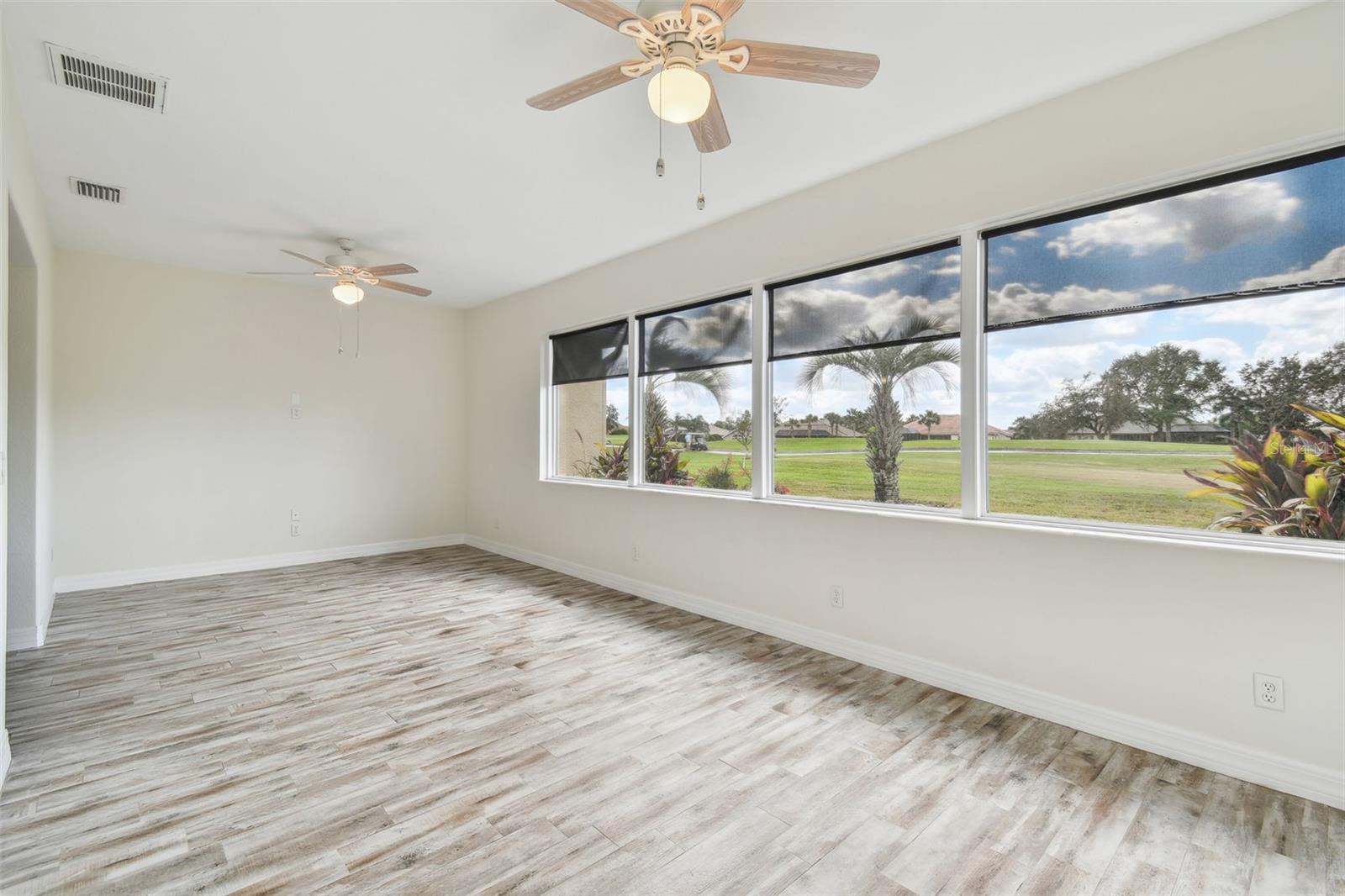 Beautiful Florida room overlooking the golf course