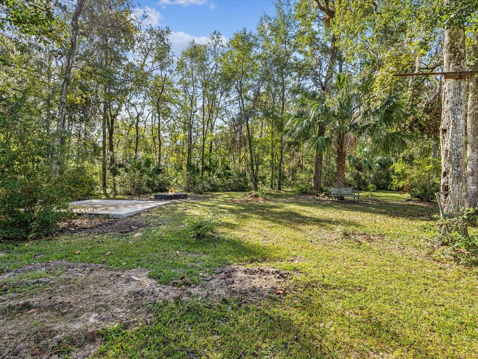 View of Firepit from the Home