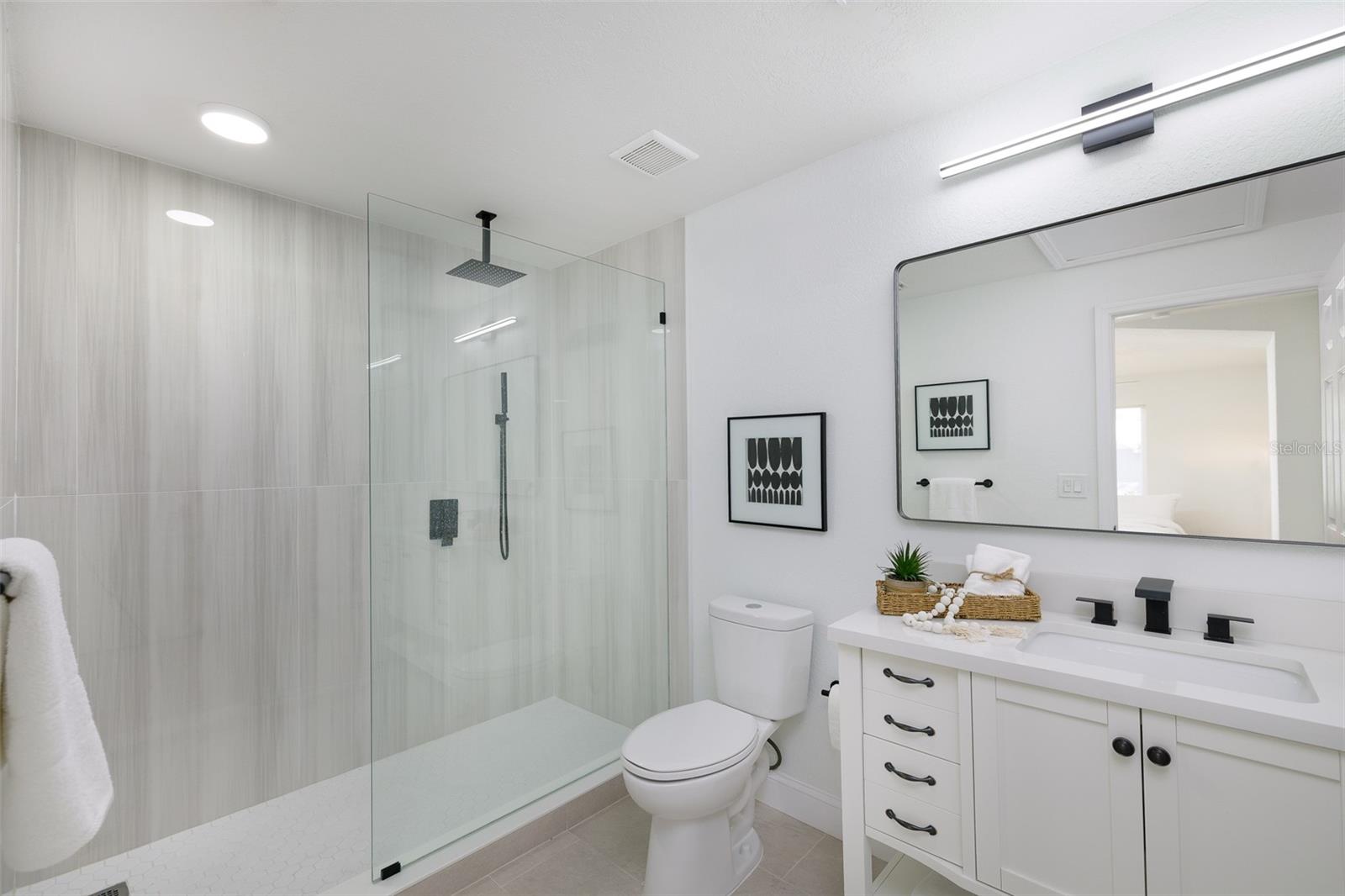 Primary bathroom with walk in shower!