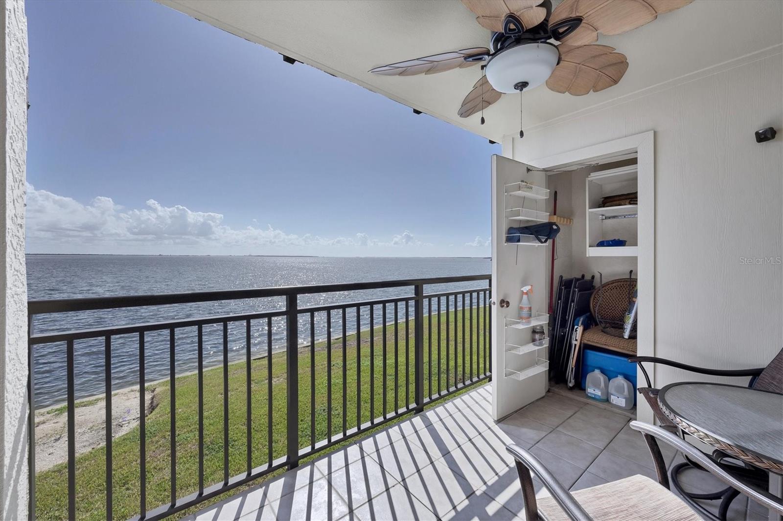 View from Balcony with Storage Closet