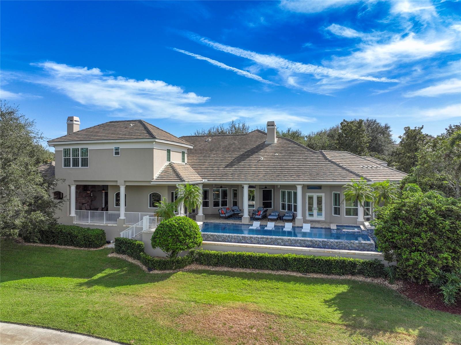 Fabulous views of the golf course from the pool and the home.