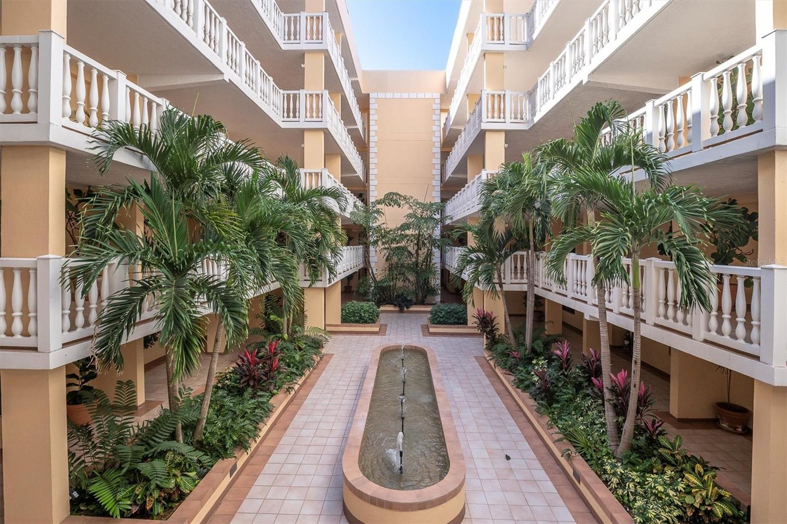 Open air Corridors with a soothing water feature