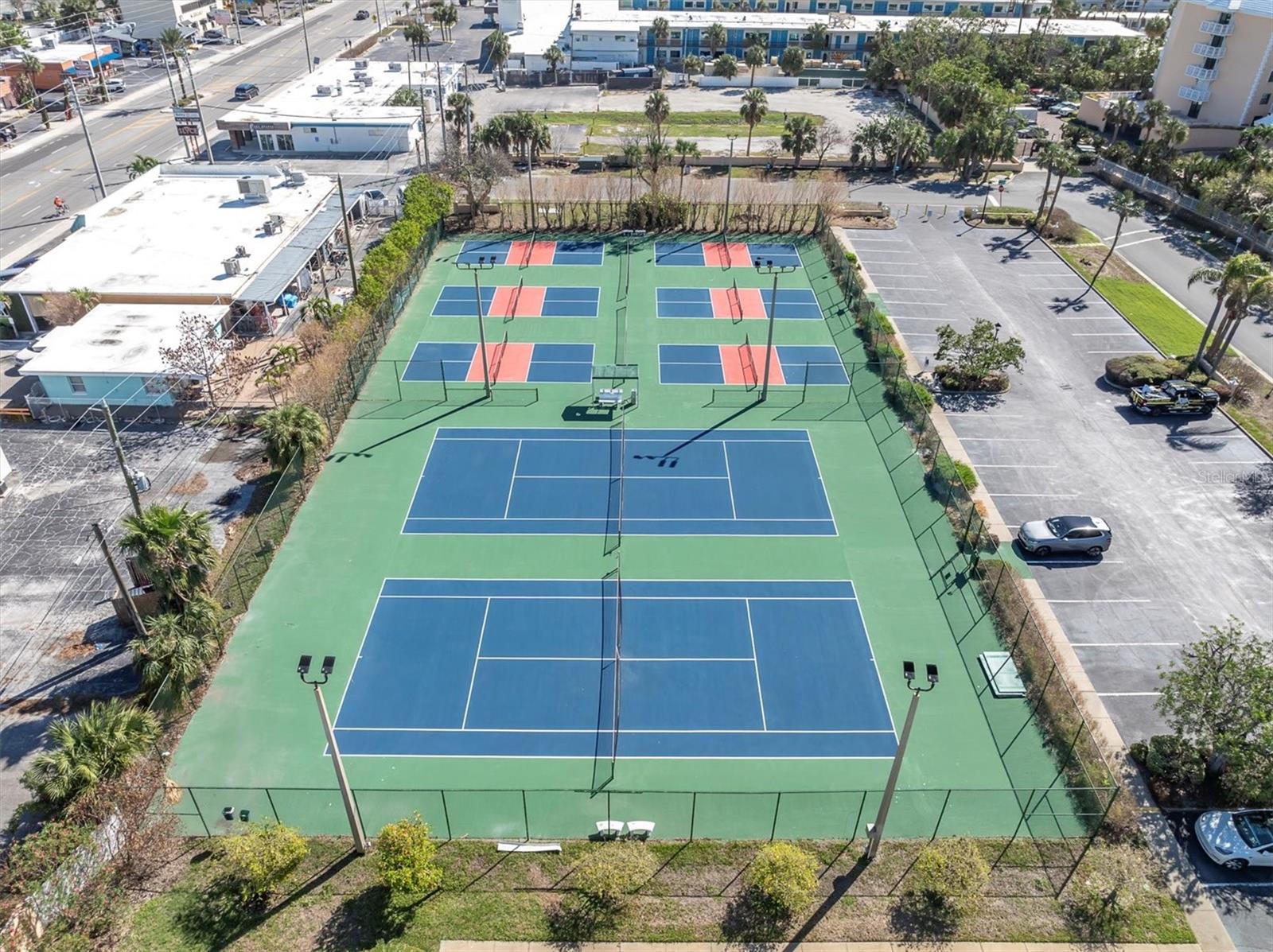 Newley resurfaced Tennis and Pickle ball Courts