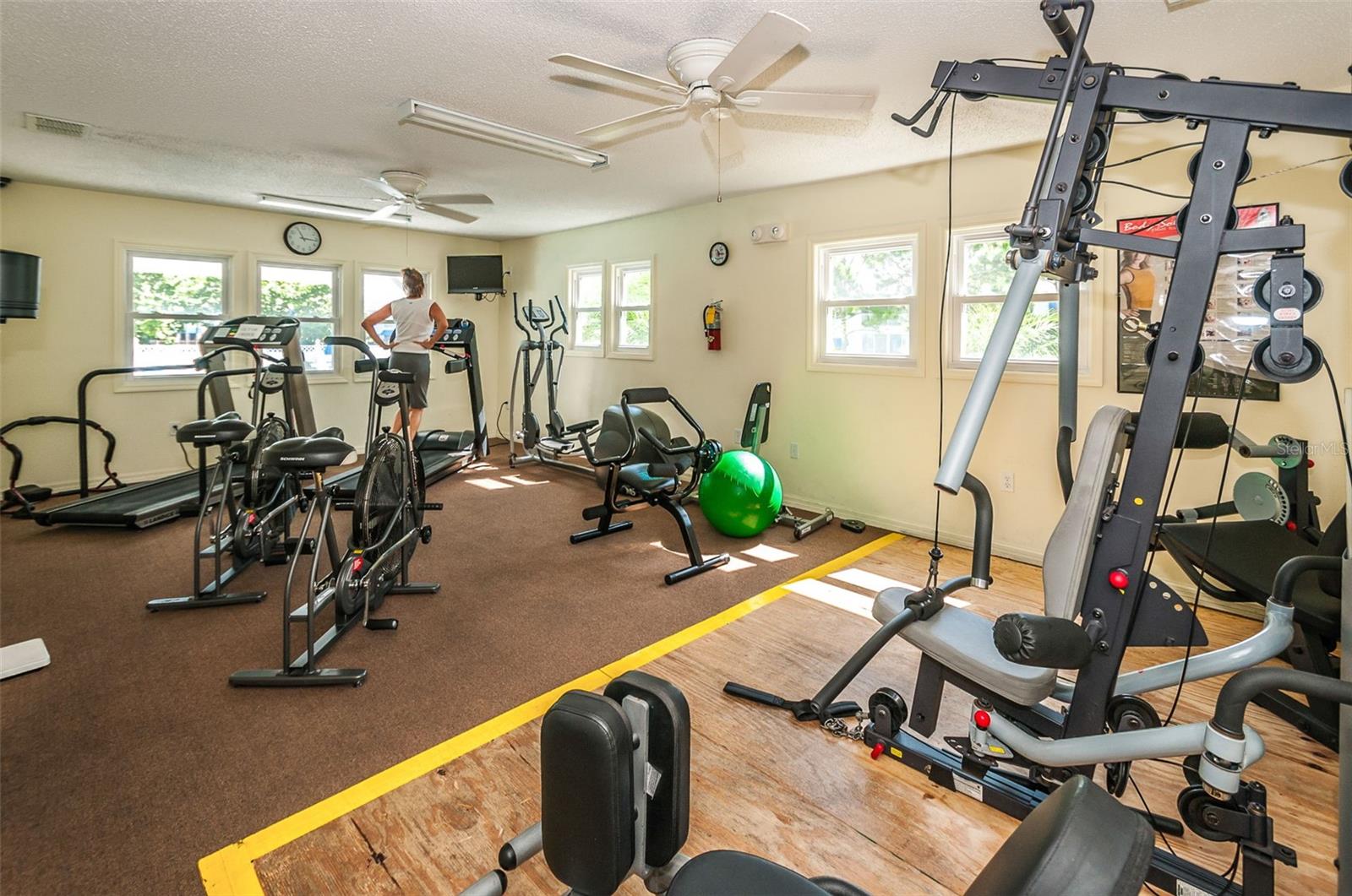 .. Private Gym Facility.. There are Two On- site Clubhouses.  This Workout Facility is in the middle of Shipwatch next to the Heated Lap Pool. The Main Clubhouse has the Larger Olympic Pool.