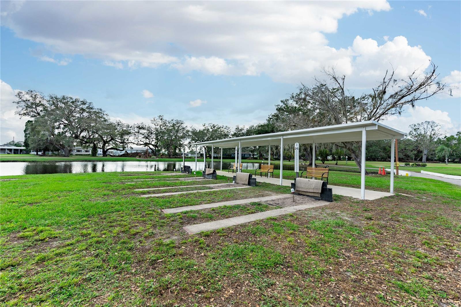 Community horseshoe area.