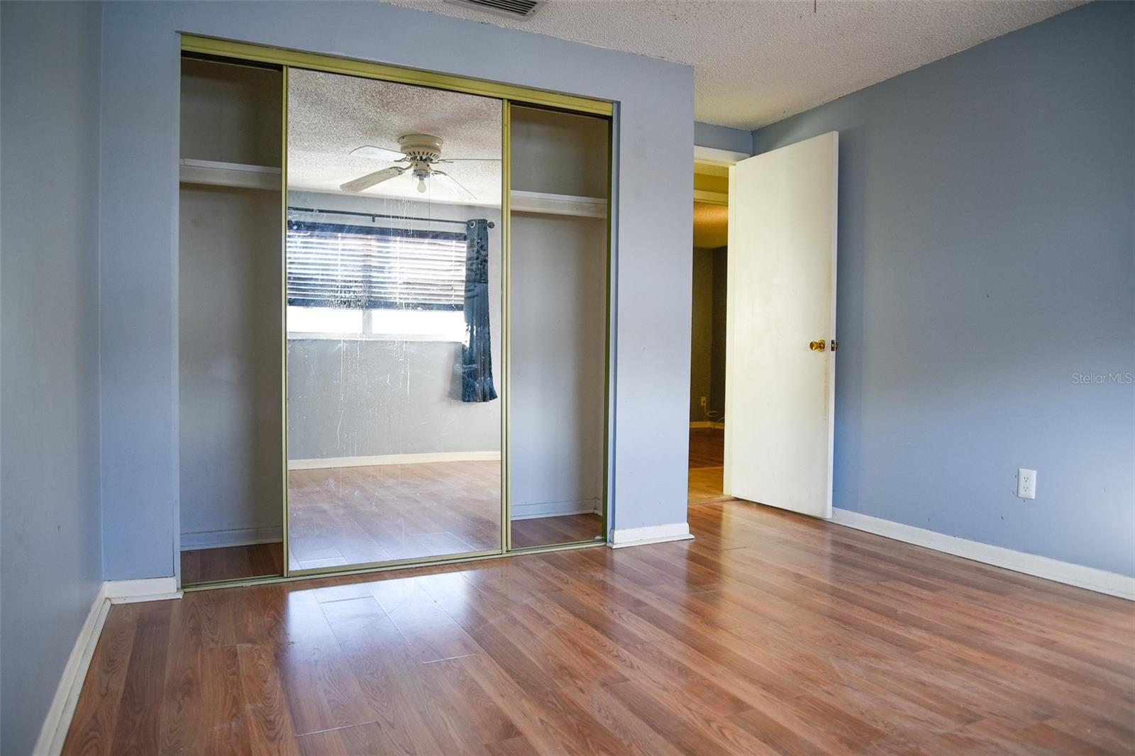 Master bedroom closet to door view