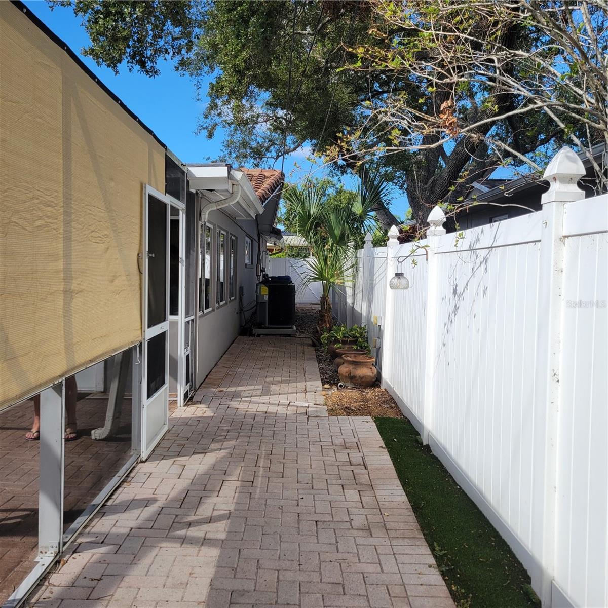 looking from the back of the house to the street .