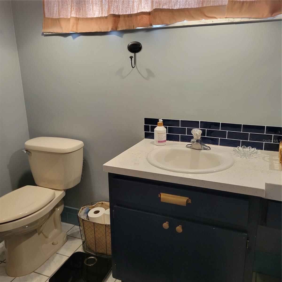 Master bathroom double sink.