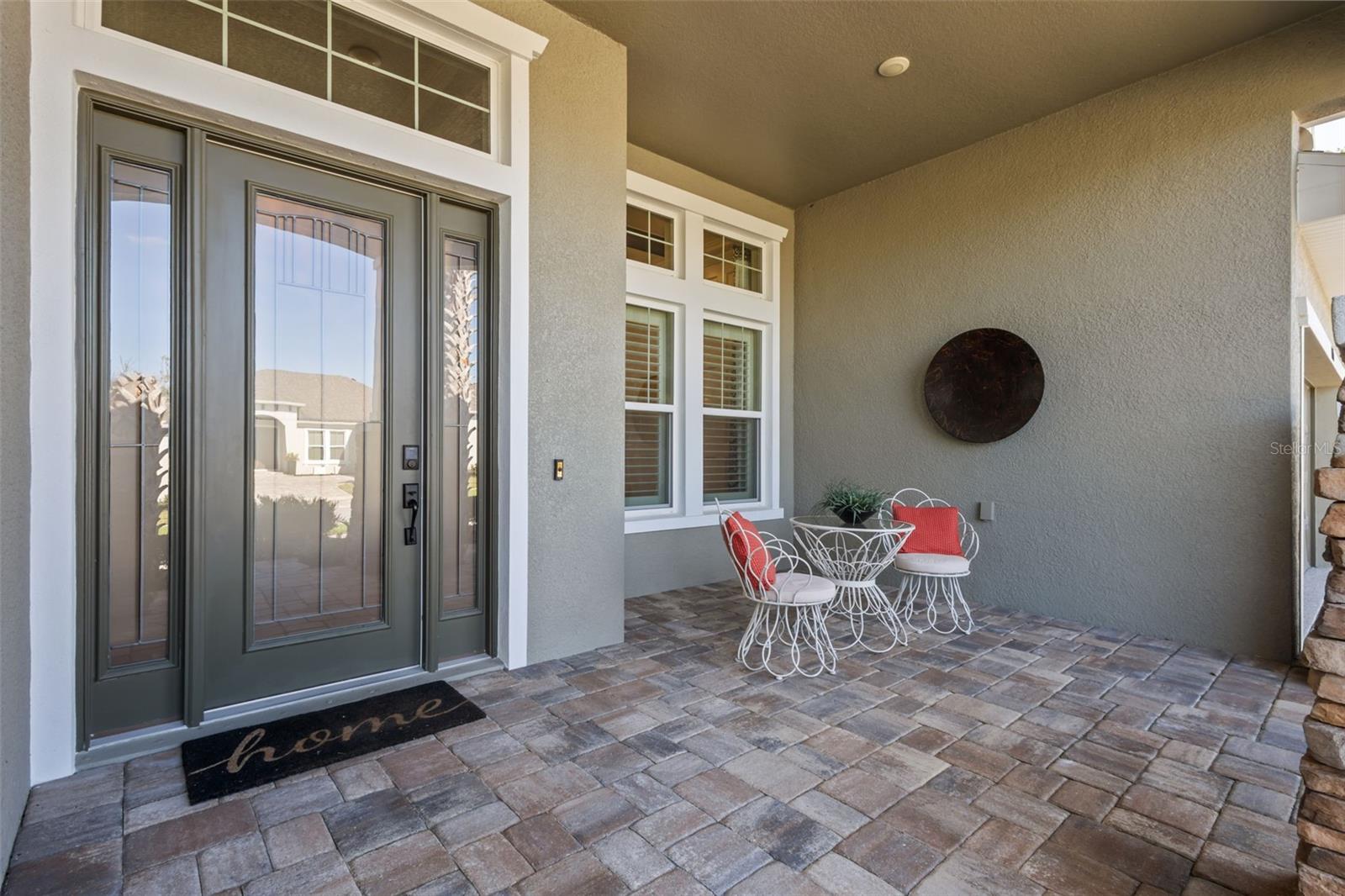 Front Porch area with pavers