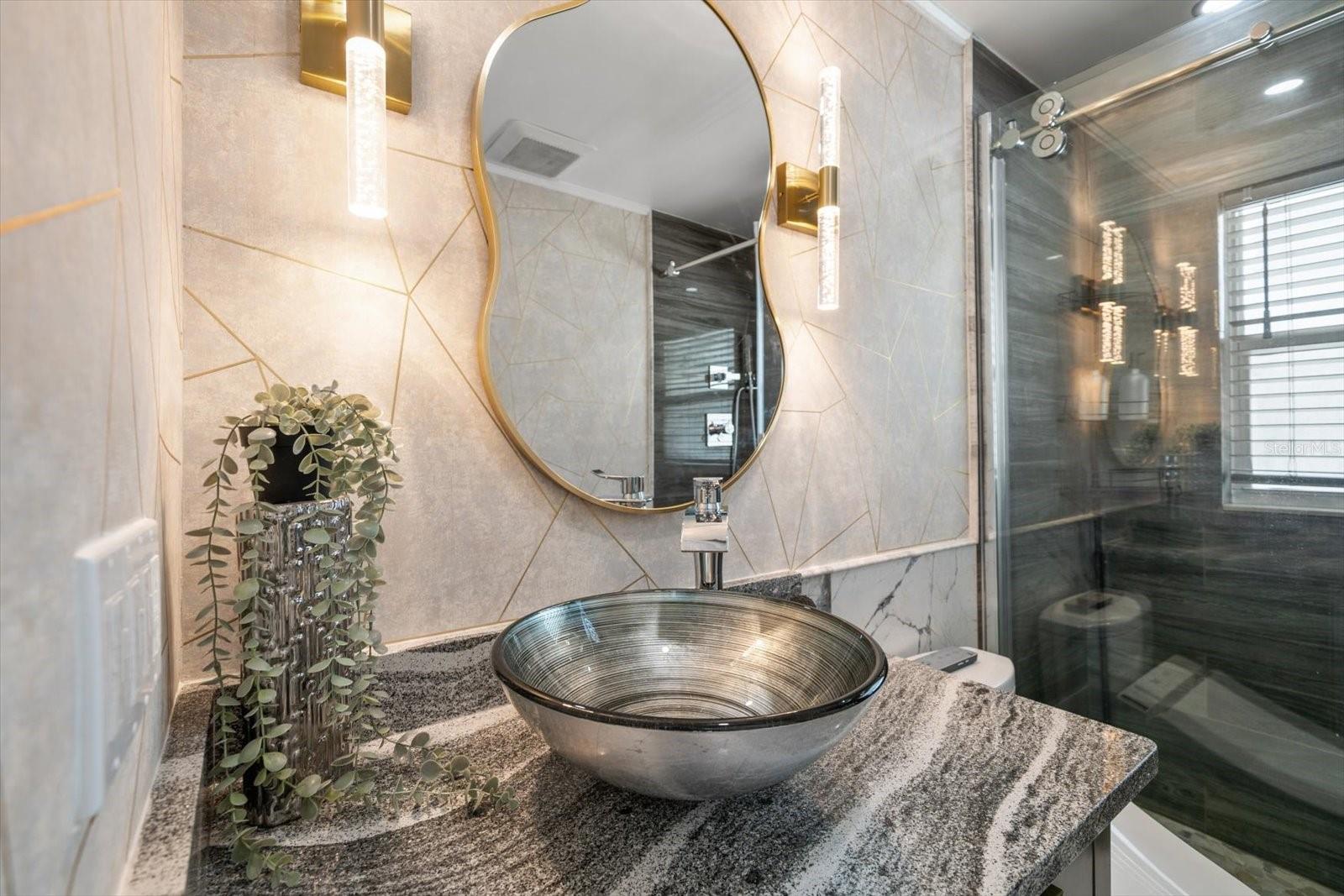 Elegantly remodeled primary bath