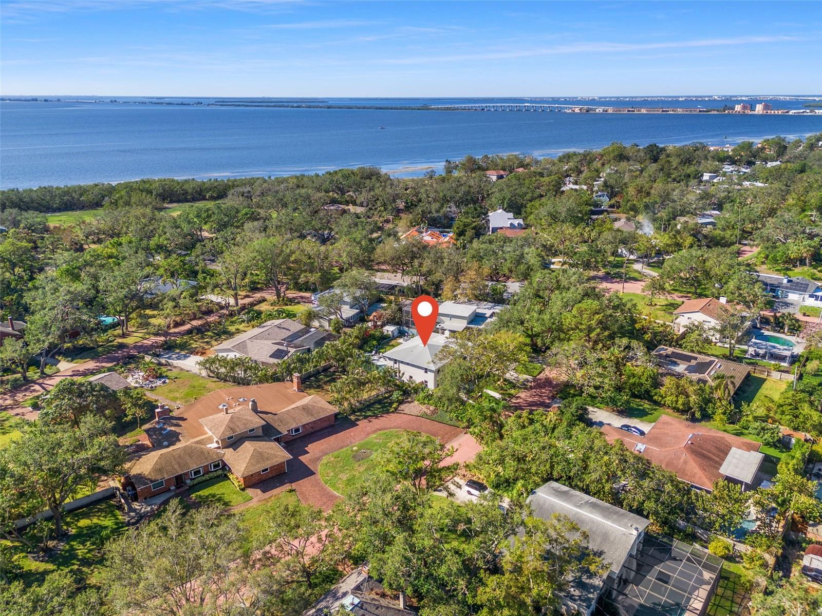 Aerial view of Home and "Pink Streets"