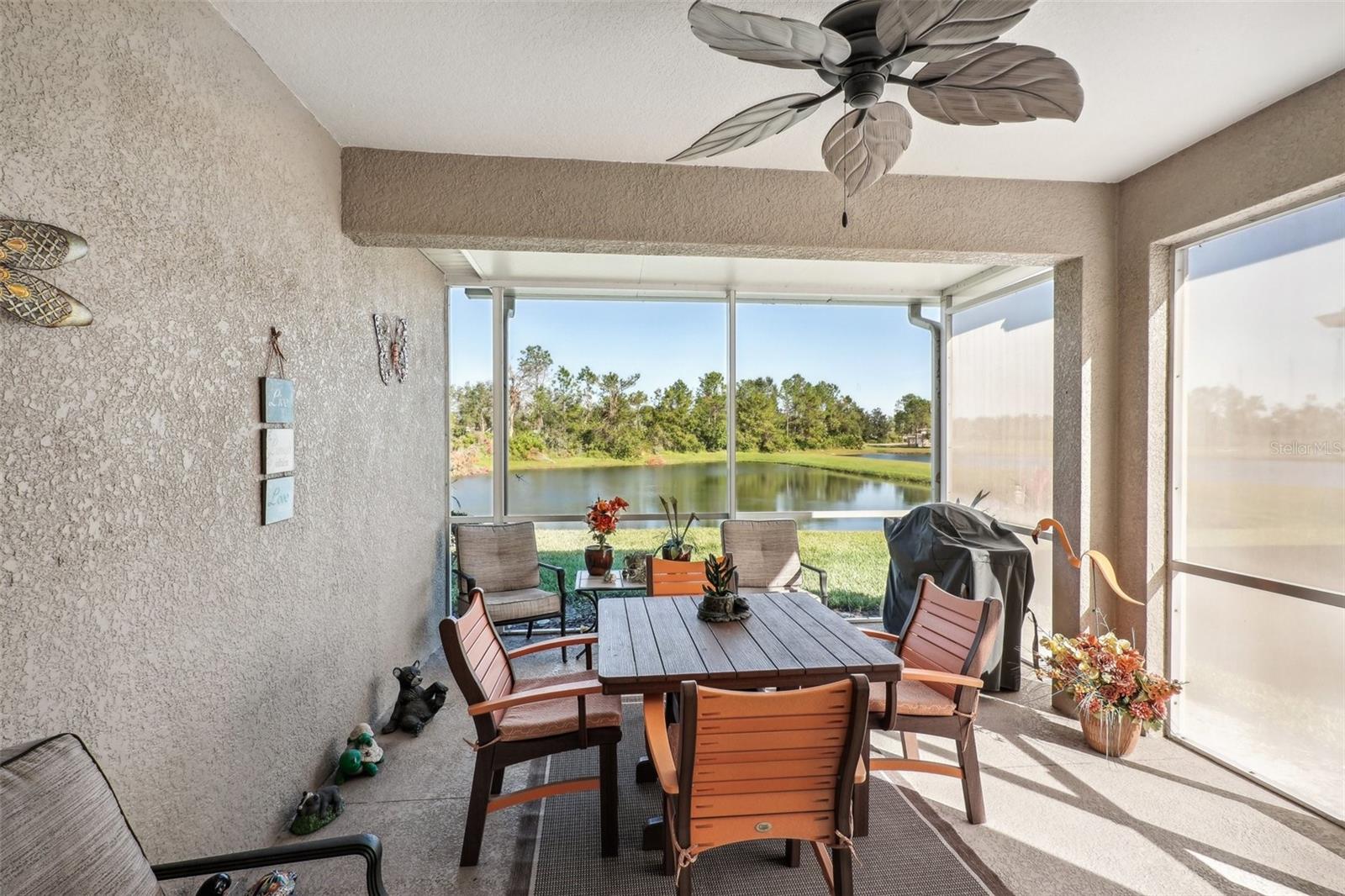 Screened Lanai overlooking pond!