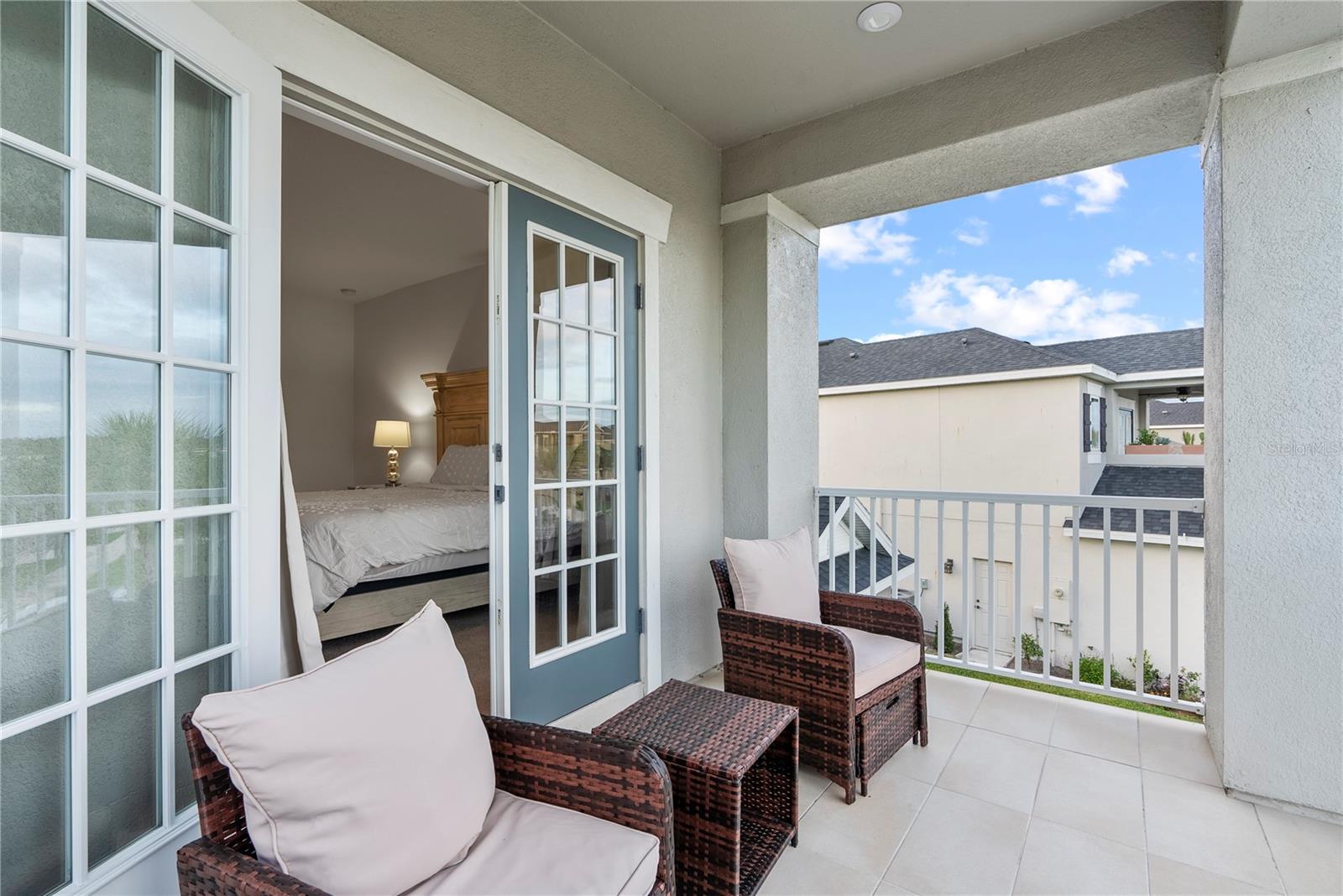 Balcony connected to the master bedroom.