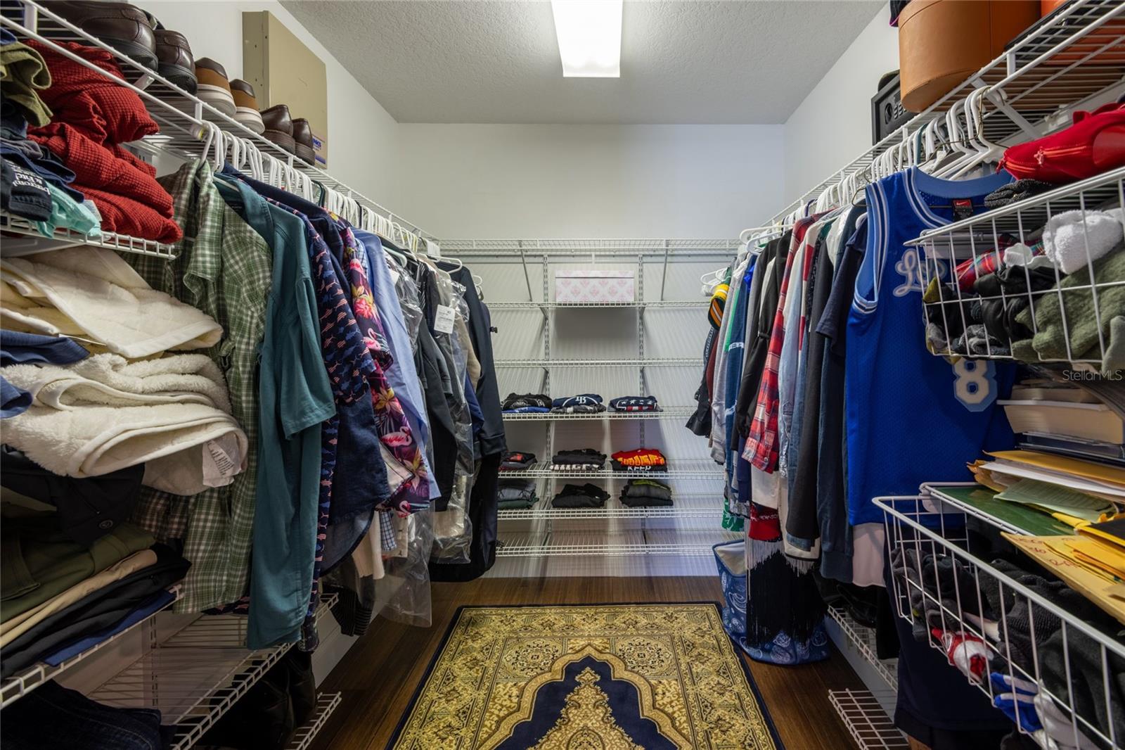 Spacious walk-in closet.