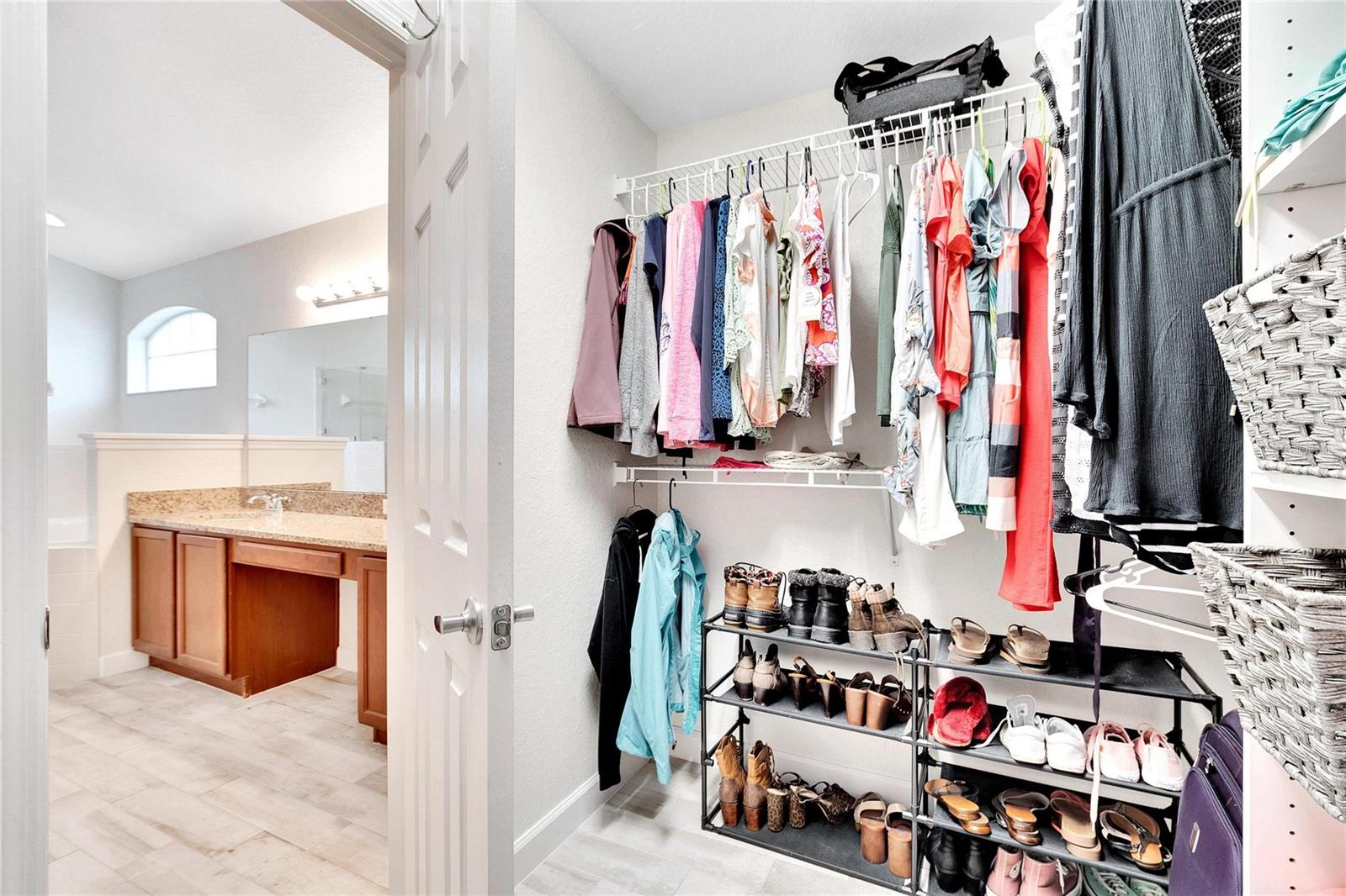 Master walk-in closet