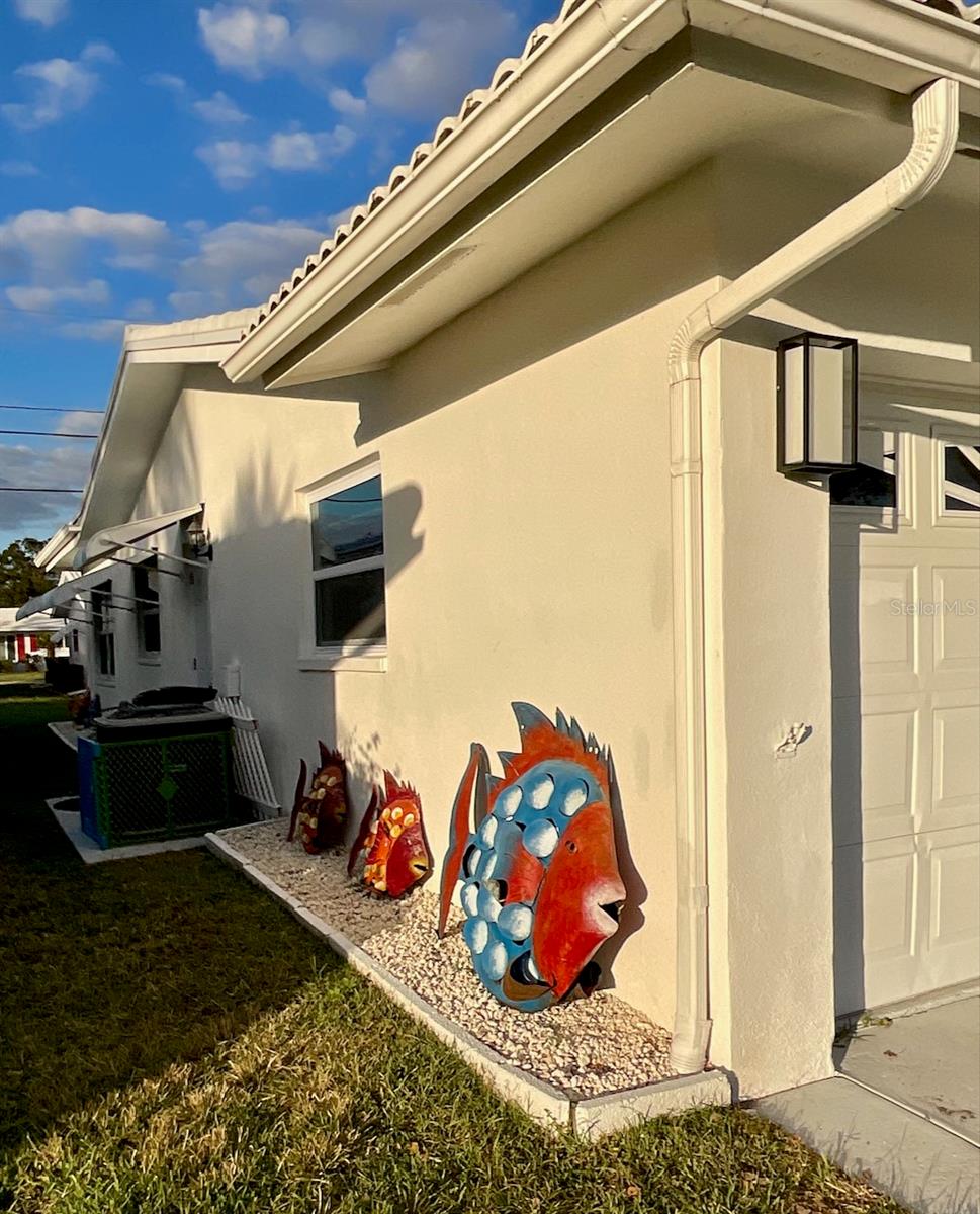 Garage side of house