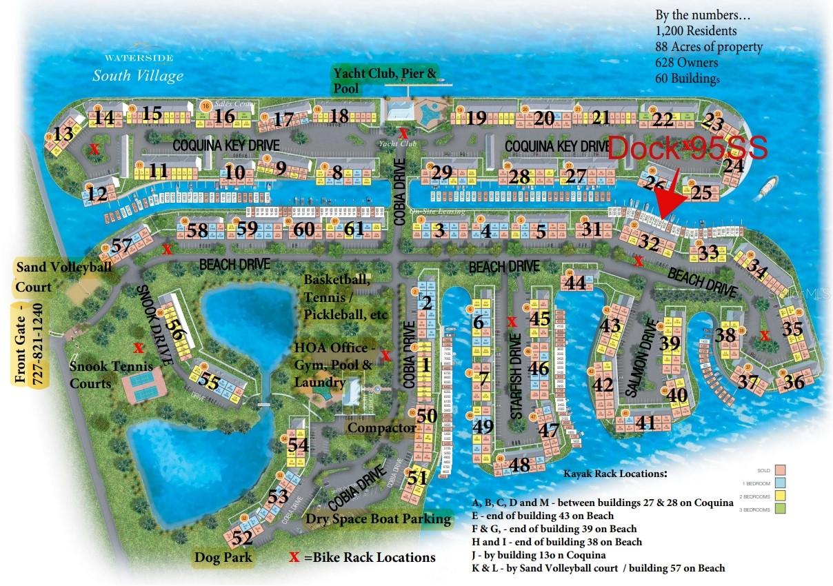 Map with location of dock 95SS - Canal 4