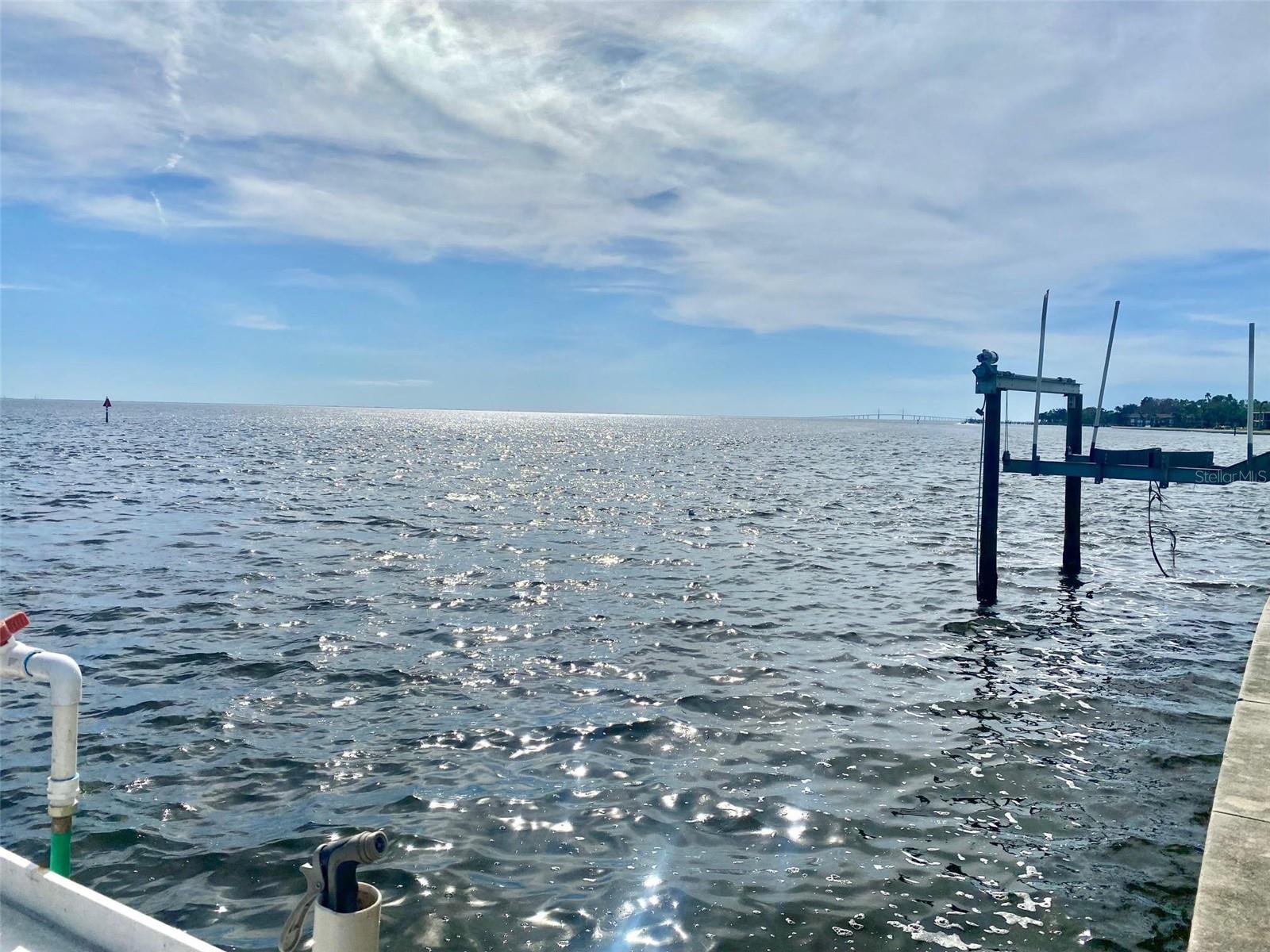 View from end of Canal 4 (where 95SS is located) to open water -- also the location of the community Fish Cleaning Station on Canal 4.