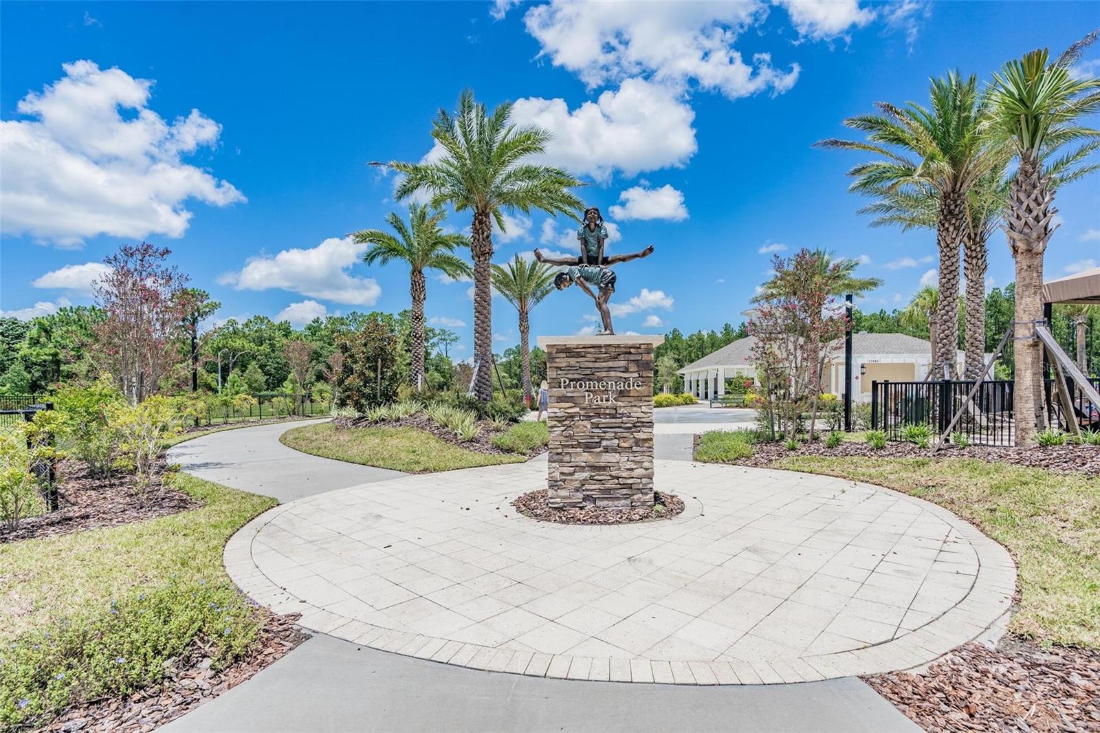 Entrance to neighborhood pavilion w/splash pad, park, dog parks and pool