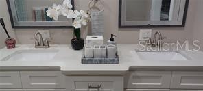 nice marble top with dual sinks