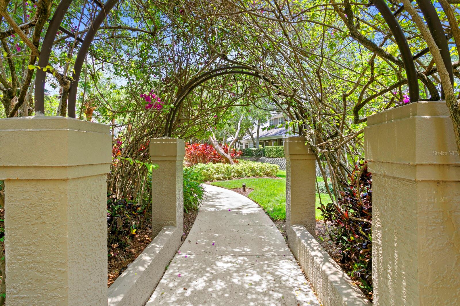 Glimpse into the start of Island Linear Central walkway