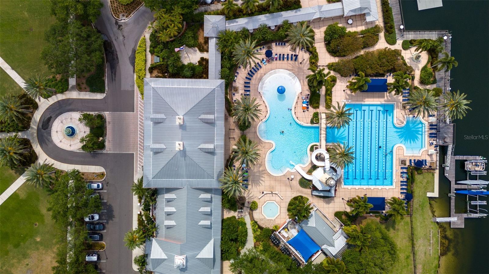 Adult-only Lap pool and Children's pool.