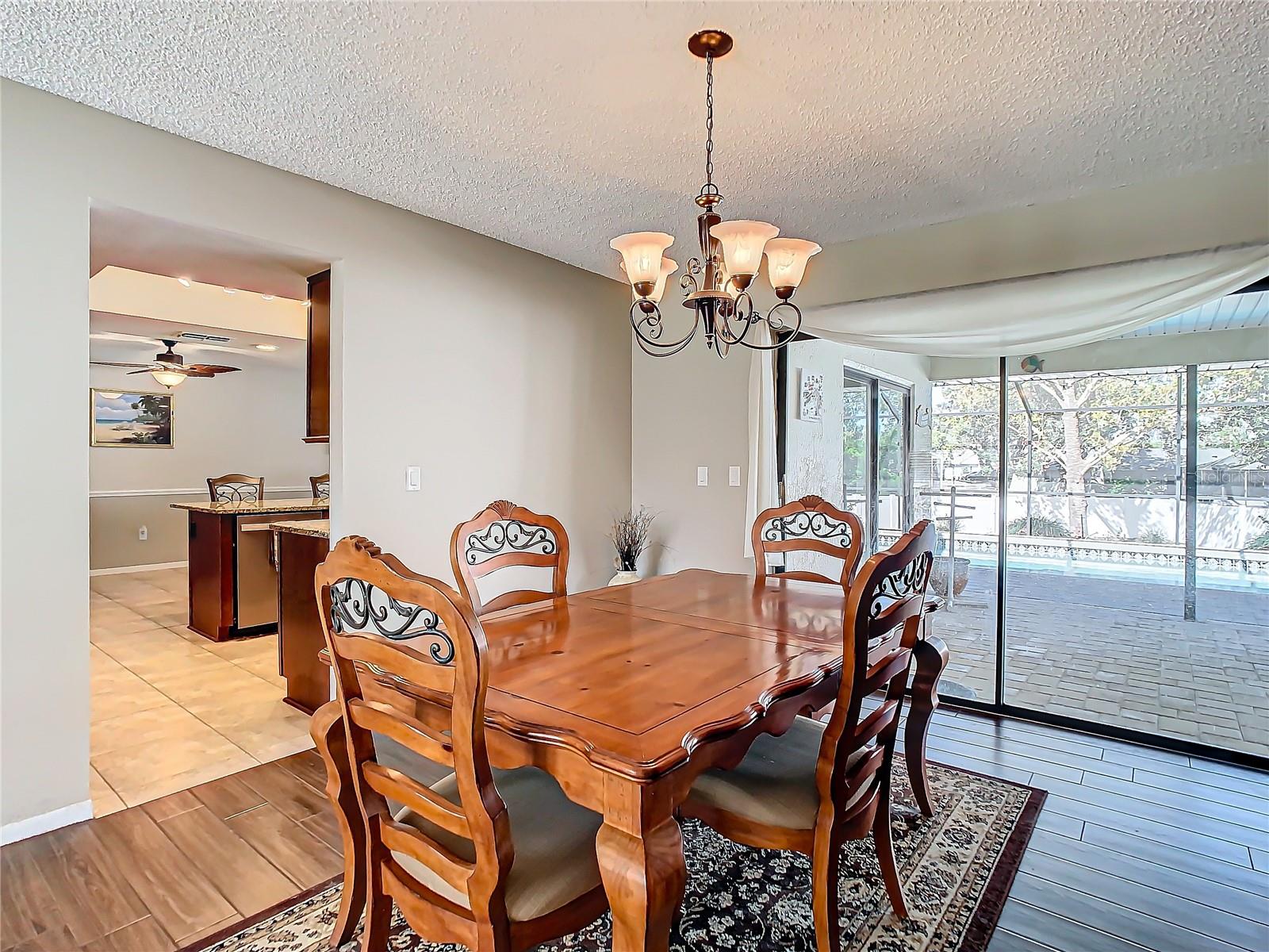 Generously sized dining room just off the kitchen