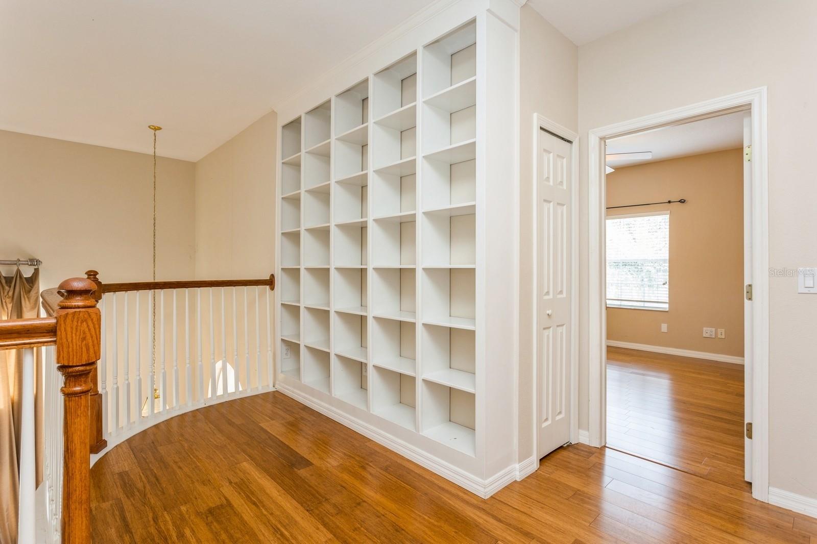 Upstairs library, loft space