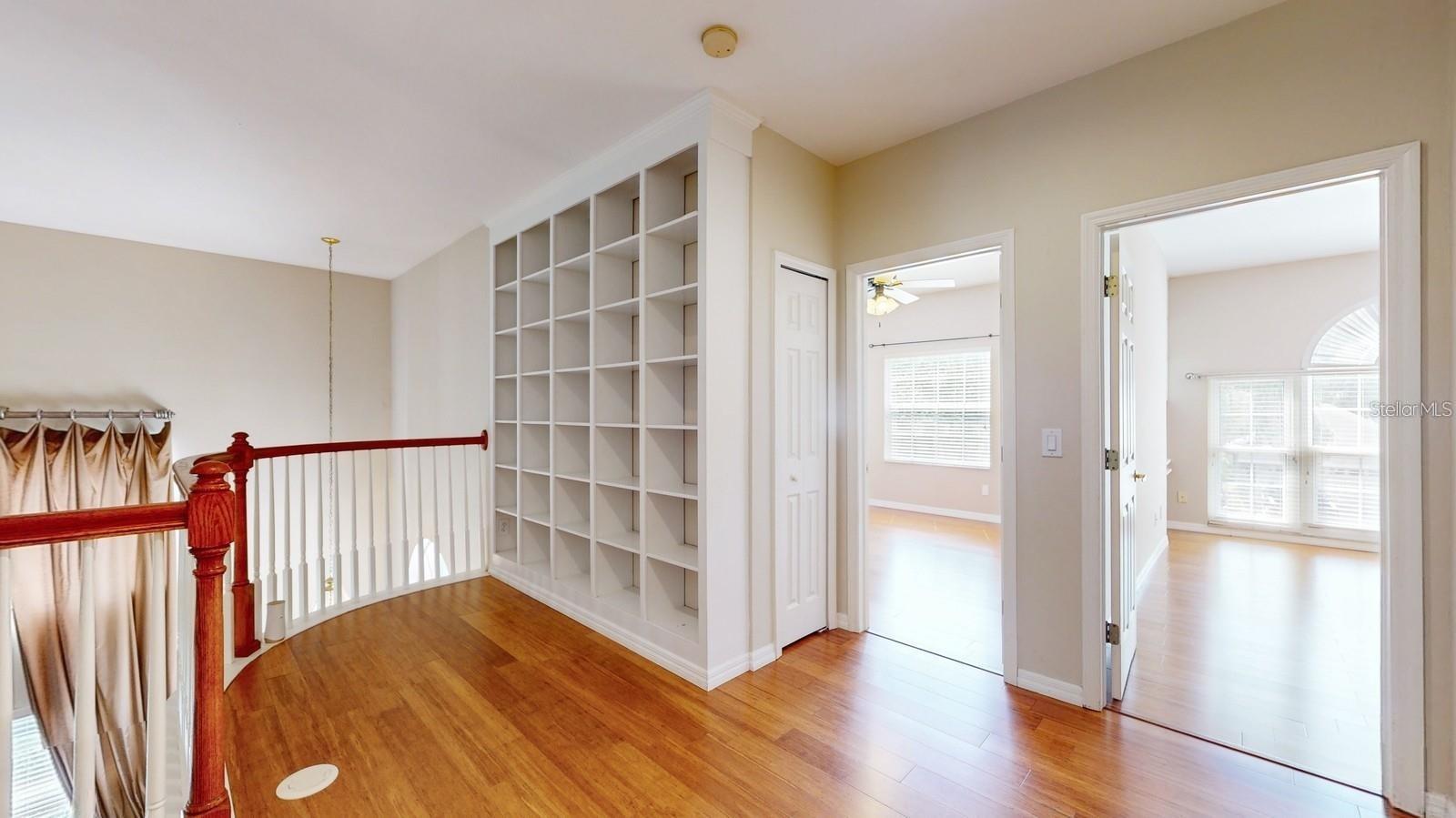 Upstairs library, loft space