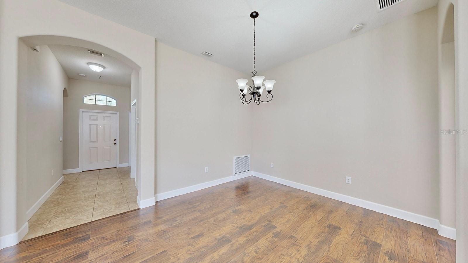 Dining area with view into foyer