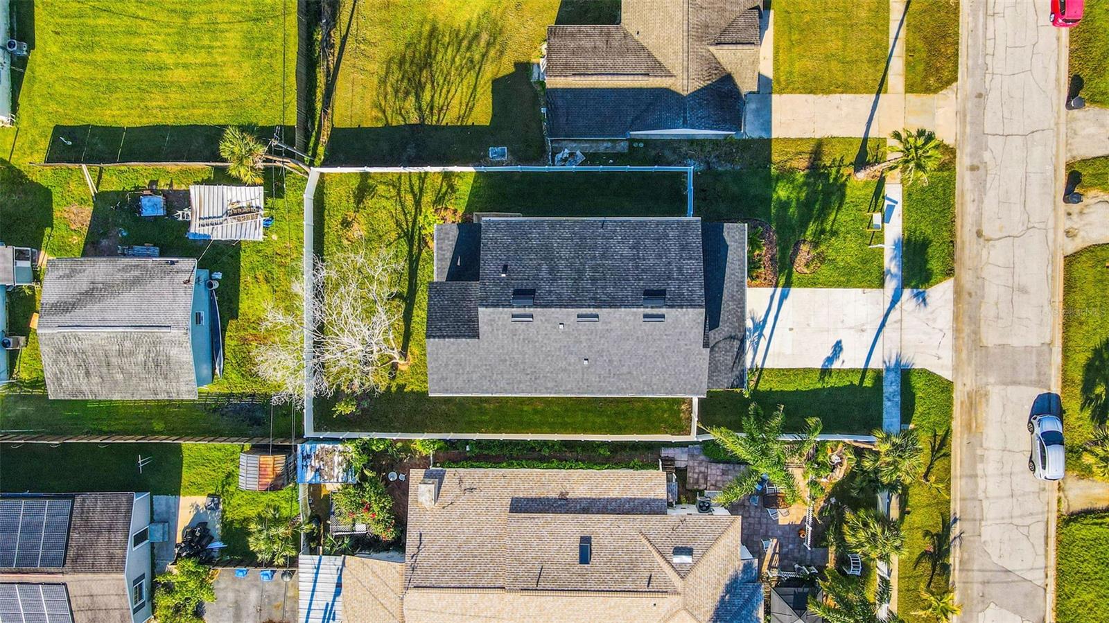 Full fenced, large homesite