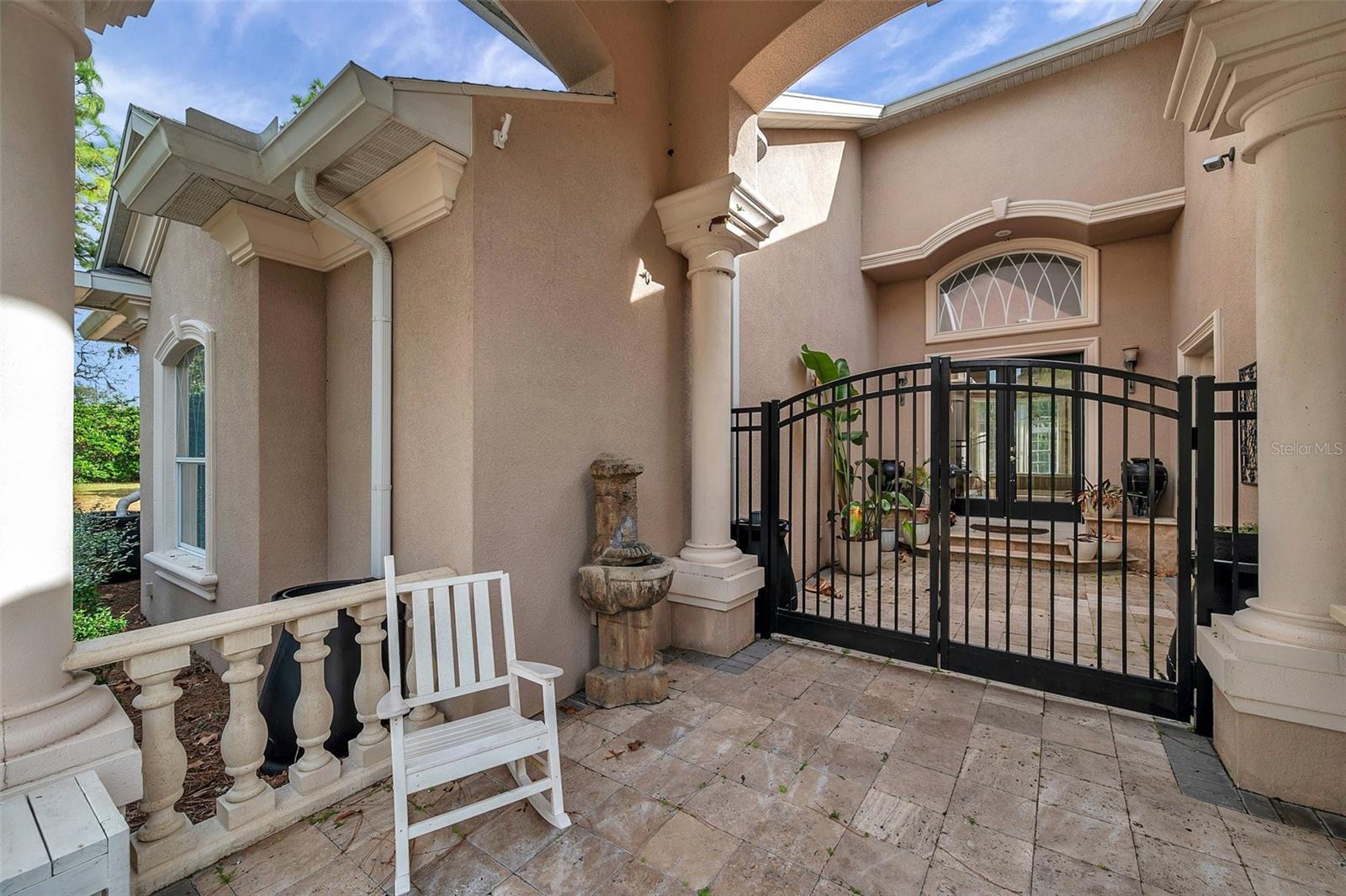 Gated Front Courtyard