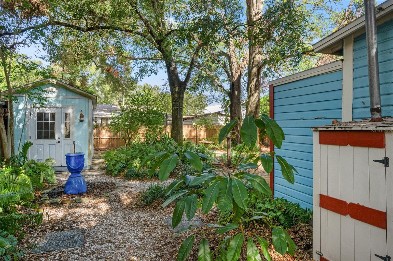 Storage shed.