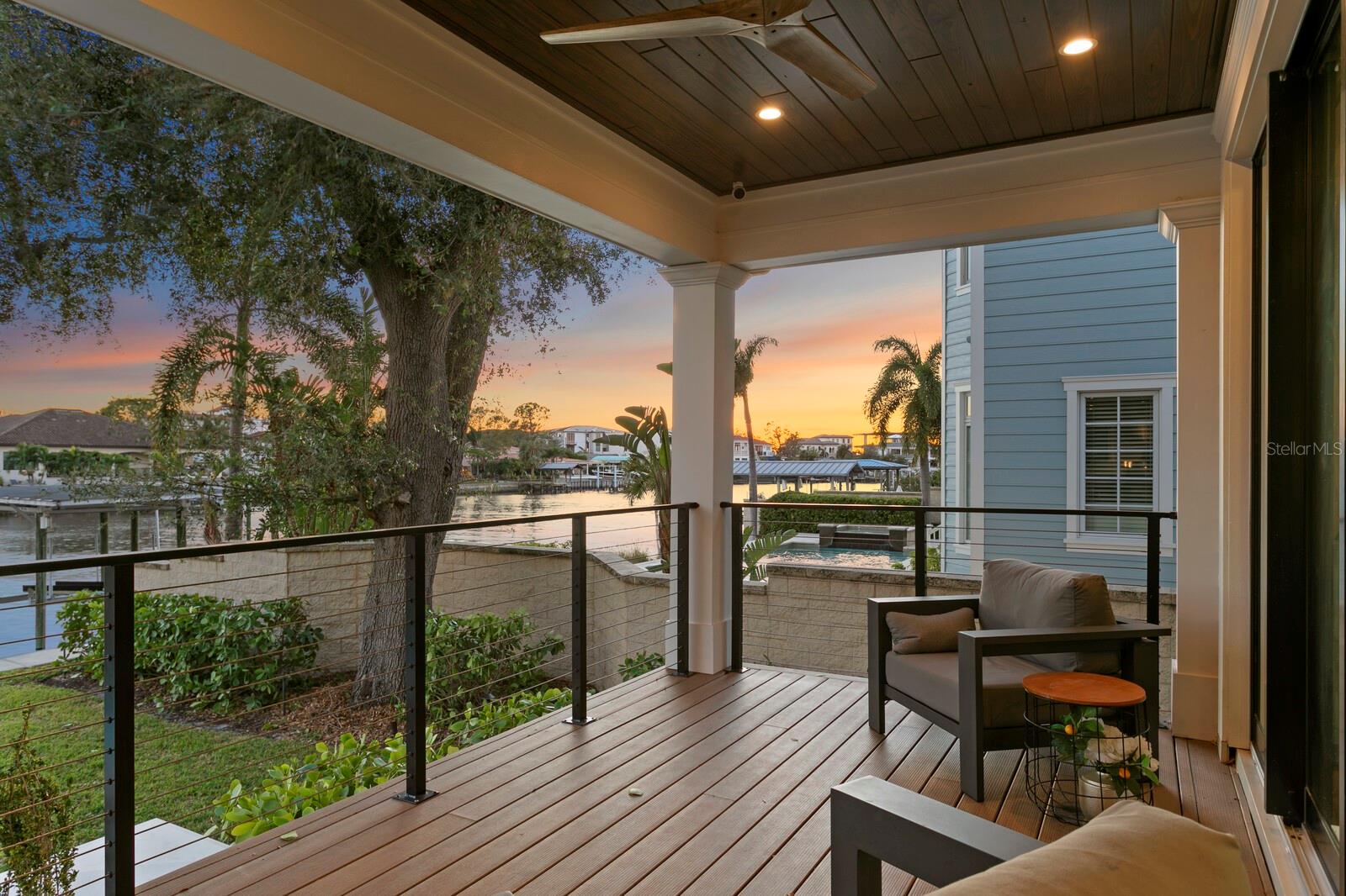 Multi generational lanai seating and view