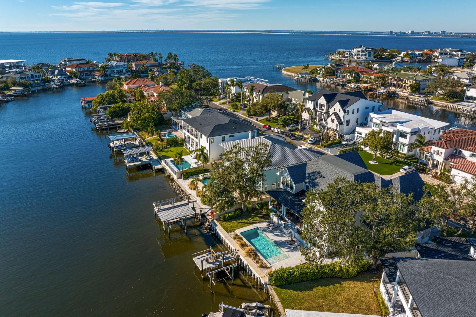 Open waters of Tampa Bay lead to Gulf of Mexico